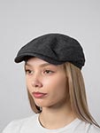 Кепка STETSON арт. 6380517 DRIVER CAP SUSTAINABLE CASHMERE HERRINGBONE (темно-серый)